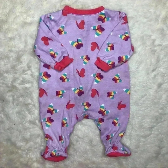 Pekkle Footed Onesie  Pajamas Purple/Pink Size 3 Months - Picture 10 of 16